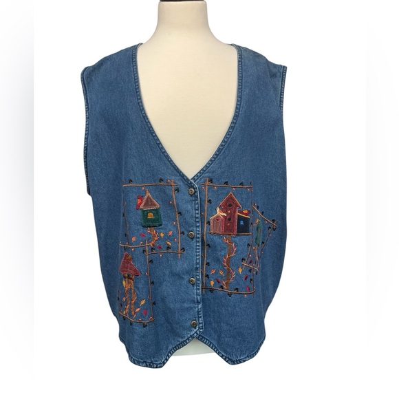 Talk America Jackets & Blazers - Vintage denim vest size 2X